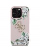 Guess iPhone 16 Pro Case Grained Roses Big 4G Logo Pink