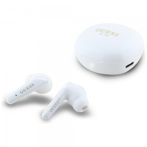 Guess Bluetooth In-Ear TWS Electroplated White Headphones