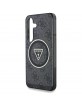 Guess Samsung S25 Hülle Case 4G Triangle MagSafe Schwarz