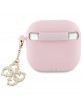 Guess AirPods 4 Case Cover Silicone Charm Pink