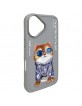 Nimmy iPhone 16 Case Glasses Cool Cat Gray