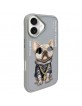 Nimmy iPhone 16 Case Glasses Cool Dog Grey