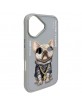 Nimmy iPhone 16 Case Glasses Cool Dog Grey