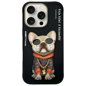 Nimmy iPhone 16 Pro Hülle Case Glasses Cool Dog Schwarz