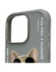 Nimmy iPhone 16 Pro Case Glasses Cool Dog Grey