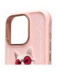 Nimmy iPhone 16 Pro Max Case Glasses Cool Cat Pink