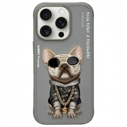 Nimmy iPhone 16 Pro Max Case Glasses Cool Dog Grey