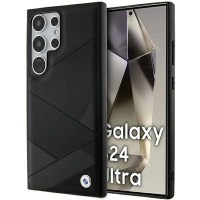 BMW Samsung S24 Ultra Hülle Case Echtleder Signature Crossing Schwarz