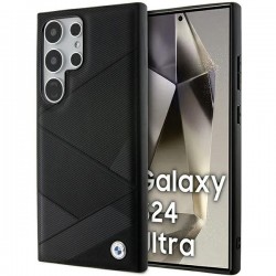 BMW Samsung S24 Ultra Hülle Case Echtleder Signature Crossing Schwarz