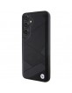 BMW Samsung S24 Hülle Case Echtleder Signature Crossing Schwarz