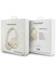 Guess Bluetooth Headphones Metal Logo Script Beige