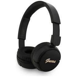 Guess Bluetooth Headphones Metal Logo Script Black