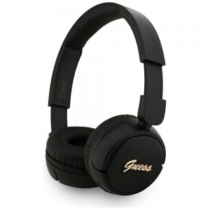 Guess Bluetooth Headphones Metal Logo Script Black