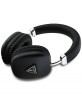 Guess Bluetooth Over-Ear Headphones with Metallic Triangle Logo, Black