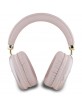 Guess Bluetooth Over-Ear Headphones with Metallic Triangle Logo in Pink
