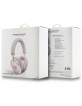 Guess Bluetooth Over-Ear Headphones with Metallic Triangle Logo in Pink