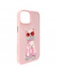 Nimmy iPhone 15 Case Glasses Cool Cat Pink