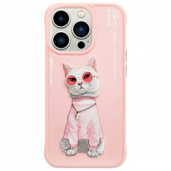 Nimmy iPhone 15 Pro Max Case Glasses Cool Cat Pink