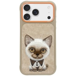 Nimmy iPhone 17 Pro Max Case Big Eyed Pet 2.0 Cat Beige