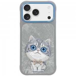 Nimmy iPhone 17 Pro Hülle Case Big Eyed Pet 2.0 Cat Grau