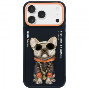 Nimmy iPhone 17 Pro Hülle Case Glasses Cool Dog Schwarz