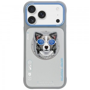 Nimmy iPhone 17 Pro Hülle Case Glasses Cool Dog MagSafe Grau