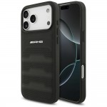 AMG Mercedes iPhone 17 Pro Max Hülle Case Echtleder Debossed Schwarz