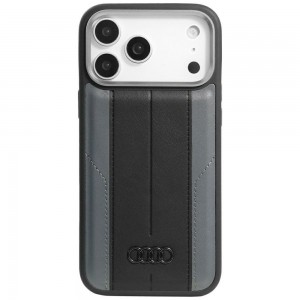 Audi iPhone 17 Pro Max Hülle Case Cover A6 Kunstleder MagSafe Schwarz