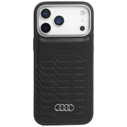 Audi iPhone 17 Pro Max Hülle Case GT Serie MagSafe Kunstleder Schwarz