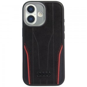Audi iPhone 17 Hülle Case Cover Echtleder MagSafe R8 Schwarz Rot