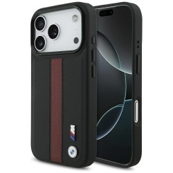 BMW iPhone 17 Pro Hülle Case M Power MagSafe Perforated Stripe Schwarz