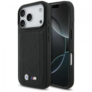 BMW iPhone 17 Pro Hülle Case M Quilted Logo MagSafe Schwarz
