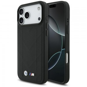 BMW iPhone 17 Pro Max Hülle Case M Quilted Logo MagSafe Schwarz