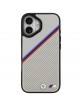 BMW iPhone 17 Hülle Case MagSafe M Tricolor Perforated Grau