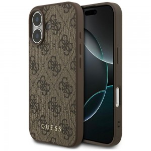 Guess iPhone 17 Hülle 4G Classic Case Braun