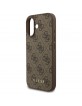 Guess iPhone 17 Hülle 4G Classic Case Braun