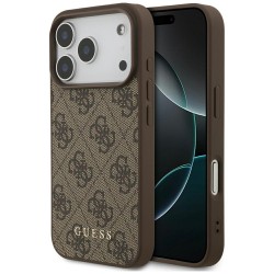 Guess iPhone 17 Pro Hülle 4G Classic Case Braun