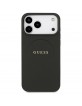 Guess iPhone 17 Pro Max Hülle Case Grained Ring MagSafe Schwarz