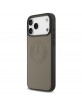 Mercedes iPhone 17 Pro Max Hülle Case Echtleder Vintage Logo MagSafe Taupe