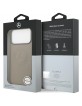 Mercedes iPhone 17 Pro Max Hülle Case Echtleder Vintage Logo MagSafe Taupe