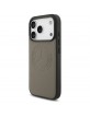 Mercedes iPhone 17 Pro Case Genuine Leather Vintage Logo MagSafe Taupe