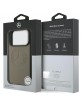 Mercedes iPhone 17 Pro Case Genuine Leather Vintage Logo MagSafe Taupe