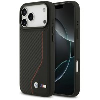 BMW iPhone 17 Pro Max Case Hülle M Carbon Line & Logo MagSafe Schwarz