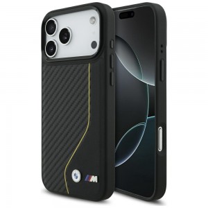 BMW iPhone 17 Pro Max Case Hülle M Line & Logo Carbon MagSafe Schwarz