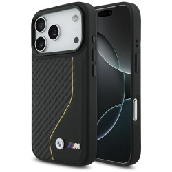 BMW iPhone 17 Pro Case Hülle M Line & Logo Carbon MagSafe Schwarz
