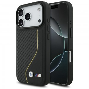 BMW iPhone 17 Pro Case Hülle M Line & Logo Carbon MagSafe Schwarz