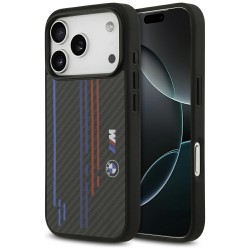 BMW iPhone 17 Pro Hülle Case M Kevlar Lines Carbon MagSafe Schwarz