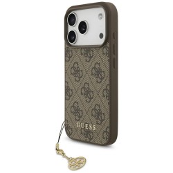 Guess iPhone 17 Pro 4G Charms MagSafe Case Brown