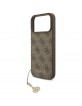 Guess iPhone 17 Pro Max Hülle 4G Charms MagSafe Case Braun