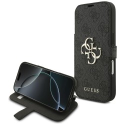 Guess iPhone 17 Pro Book Case Big Metal Logo 4G Black